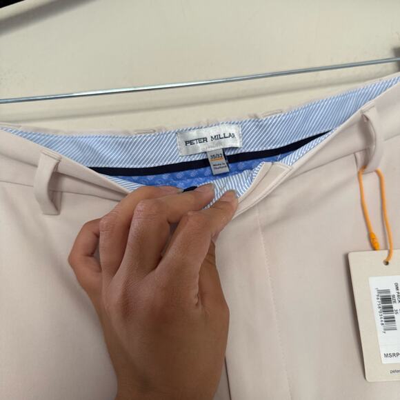 NWT Peter Millar Cream Crown Sport Raleigh Performance Trouser 35/32 - Picture 5 of 6